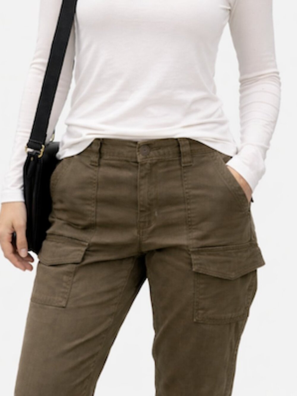 NWT Ann Taylor Loft Women's Olive Cargo Pants size 12P